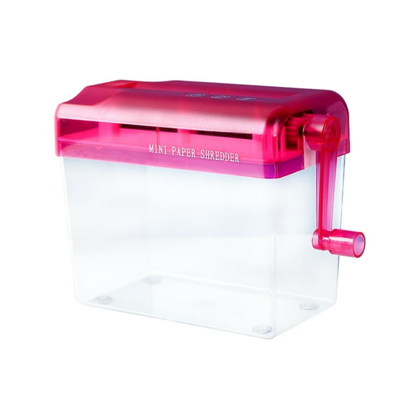 Sidaley Trituradoras manuales compactas y portátiles para triturar fácilmente Trituradora de papel manual que ahorra tiempo Kits de mantenimiento de impresoras rojo