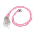 thumbnail image 2 of 200pcs Waxed Necklace Cord with Lobster Clasp Adjustable Length DIY Rope Necklace for Jewelry Making Pink, 2 of 14