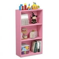 thumbnail image 2 of Furinno Basic 3-Tier Bookcase Storage Shelves, Pink, 99736PI, 2 of 5