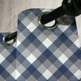 thumbnail image 3 of Ambesonne Abstract Grommet Curtain, Checkered Tartan Shape, 50" x 96", Dimgrey White Dark Blue, 3 of 6