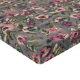 thumbnail image 4 of Ambesonne Floral Design Fitted Sheet, Flowers Aquarelle Art, Twin Size, Taupe Grey Dried Rose, 4 of 5