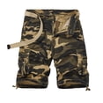 thumbnail image 6 of Summer outdoor European and American style multi pocket shorts, men's loose casual 5 point camouflage work shorts (Khaki,38), 6 of 7