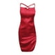 thumbnail image 4 of Vestido sexy con tirantes para mujer: diseño liso con cordones, tirantes ajustables, para uso informal diario/de noche., 4 of 5