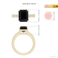 thumbnail image 4 of ANGARA Natural Octagonal 2.55 ct Black Onyx Ring with Diamonds in 14K Yellow Gold for Women | Birthday, Anniversary, Jewelry Gift for Women | Natural Emerald Earrings | Natural Black Onyx Ring, 4 of 8