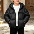 thumbnail image 2 of StSilkitty Boys Girls Puffer Jacket Solid Color Long Sleeve Full Zip up Jackets Coat with Pockets Fall Winter Warm Outerwear, 2 of 9