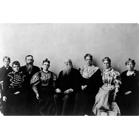 

Print: Frances Benjamin Johnston Posed With Seven Members Of Her Family