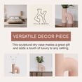 thumbnail image 3 of Villa Moda Lila Abstract Sculptural Decorative Modern Vase, Pink, 3 of 7