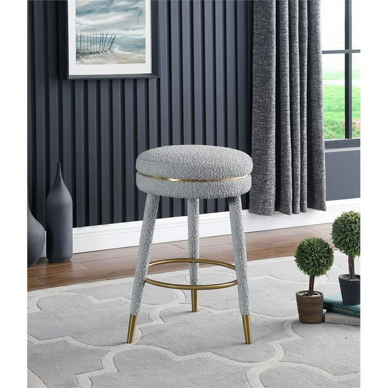 Meridian Furniture Coral Boucle Fabric Counter Stool Meridian Furniture Coral Boucle Fabric Counter Stool