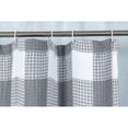 thumbnail image 4 of Imperial Checkered Cotton Textured Waffle Shower Curtain in Silver, 4 of 5
