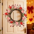 thumbnail image 2 of 14 inch Berry Tulip Wreaths For Front Door Artificial Wreath Decorative Wreath Outdoor Wreath Door Wreath Round Wreath Small Holiday Wreath Spring Wreaths for Front Door, 2 of 7