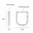 thumbnail image 4 of Alexcraft 14K Gold Plated Hoop Earrings for Women 925 Sterling Silver Post U Shaped Dainty Cubic Zirconia CZ Huggie Hoop Earrings Hypoallergenic, 4 of 6