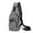 Grey, variant on Crossbody Fanny Packs For Women Multi-Functional Colorful USB Charging Sling Chest Bag, Business Leisure Travel One Shoulder Crossbody Purse