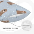 thumbnail image 3 of Sikiie Playful Walrus Wonders Print Plush Pillow Cover, Wrinkle-proof and Stain-resistant Pillow Protector without Pillow Core, Home Decoration-20"x30", 3 of 6