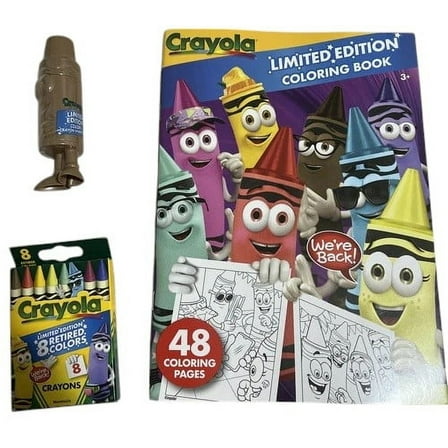 Crayola Limited Edition Retired Colors Crayons, Coloring Book & Sharpener Bundle