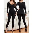 thumbnail image 2 of Athlemo Womens Long Sleeve Shapewear Jumpsuit Seamless Yoga Romper Sexy Bodycon Tummy Control, 2 of 9