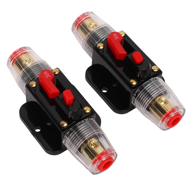 12-24V Manual Reset Inline Circuit Breaker With Fuse Holder For Car Boat Audio System