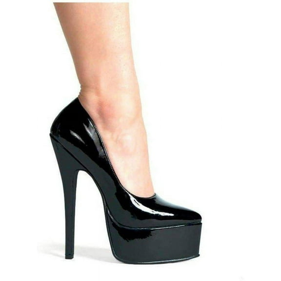 Ellie Shoes E-652-Prince 6.5" Stiletto Heel Womens Pump. Black / 5