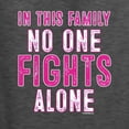 thumbnail image 2 of Wild Bobby, In This Family No One Fights Alone, Breast Cancer Awareness, Front and Back Unisex Graphic Hoodie Sweatshirt, Heather Black, Large, 2 of 4