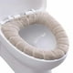 thumbnail image 3 of Naiovety Cómoda funda de asiento de baño Coral de terciopelo, funda de inodoro cálida más gruesa y para invierno, funda de asiento Juegos de accesorios de baño beige, 3 of 4