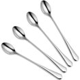thumbnail image 1 of LAICAIW Long Handle Latte Coffee Spoons Stainless Steel Set of 4 Multipurpose Coffee Bar accessories Ice Tea Spoon Suitable for Cocktail Stirring Espresso, Tea Mixing, Milkshake, Cold Drink & Dinner, 1 of 6