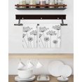 thumbnail image 3 of Black Dandelion Kitchen Dish Towels for Drying Dishes Set of 2, Spring Country Modern Minimalist Flower Waffle Weave Microfiber Hand Tea Bathroom Towels Quick Dry & Absorbent Towel 15.7x23.6, 3 of 7