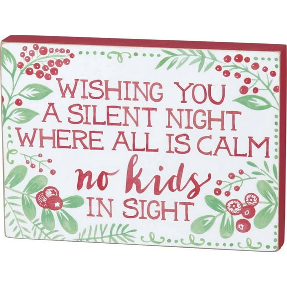 Primitives Block Sign - Wishing You A Silent Night
