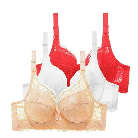 Baodmurt Lace Bras for Women Lounge & Sleep Underwire Lingerie  Underwear  White 38BC