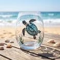 thumbnail image 4 of Clearance! POSORJU Artisanal Glassware, Ocean Animal Artisan Glassware Collection, Artistic Drinking Glass, Coastal Home Decor Gift for Ocean Lovers (Sea Turtle), 4 of 6