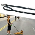 thumbnail image 3 of Dog Leash 4Ft - 6Ft Double Padded Handles Adjustable Retractable Leash Bungee with Car Seat Belt Buckle for Heavy Duty Dogs, 3 of 14