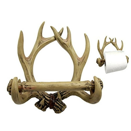 Atlantic Collectibles Rustic Deer Antlers 10 Point Buck ...