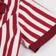 thumbnail image 6 of Formal Dresses for Women Short Sleeve Bowknot Neck Striped Retro Vintage 1950s Dress Fit and Flare Swing Cocktail Dress, 6 of 6