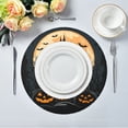 thumbnail image 3 of WOBOGO Ghost Pumpkin Round Placemats Set of 1 Heat Resistant Washable Kitchen Table Decorations 15.4in, 3 of 7