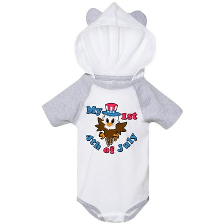 

Inktastic My 1st 4th of July with Baby Eagle wearing Patriotic Hat Gift Baby Boy or Baby Girl Bodysuit