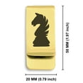 thumbnail image 2 of Stainless Steel Knight Chess Piece Classic Slim Money Clip Credit Card Holder, 2 of 2