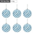 thumbnail image 1 of 1/6Pcs 8cm Christmas Tree Hanging Balls Sequined Shiny  Foam Bauble Pendant, 1 of 4