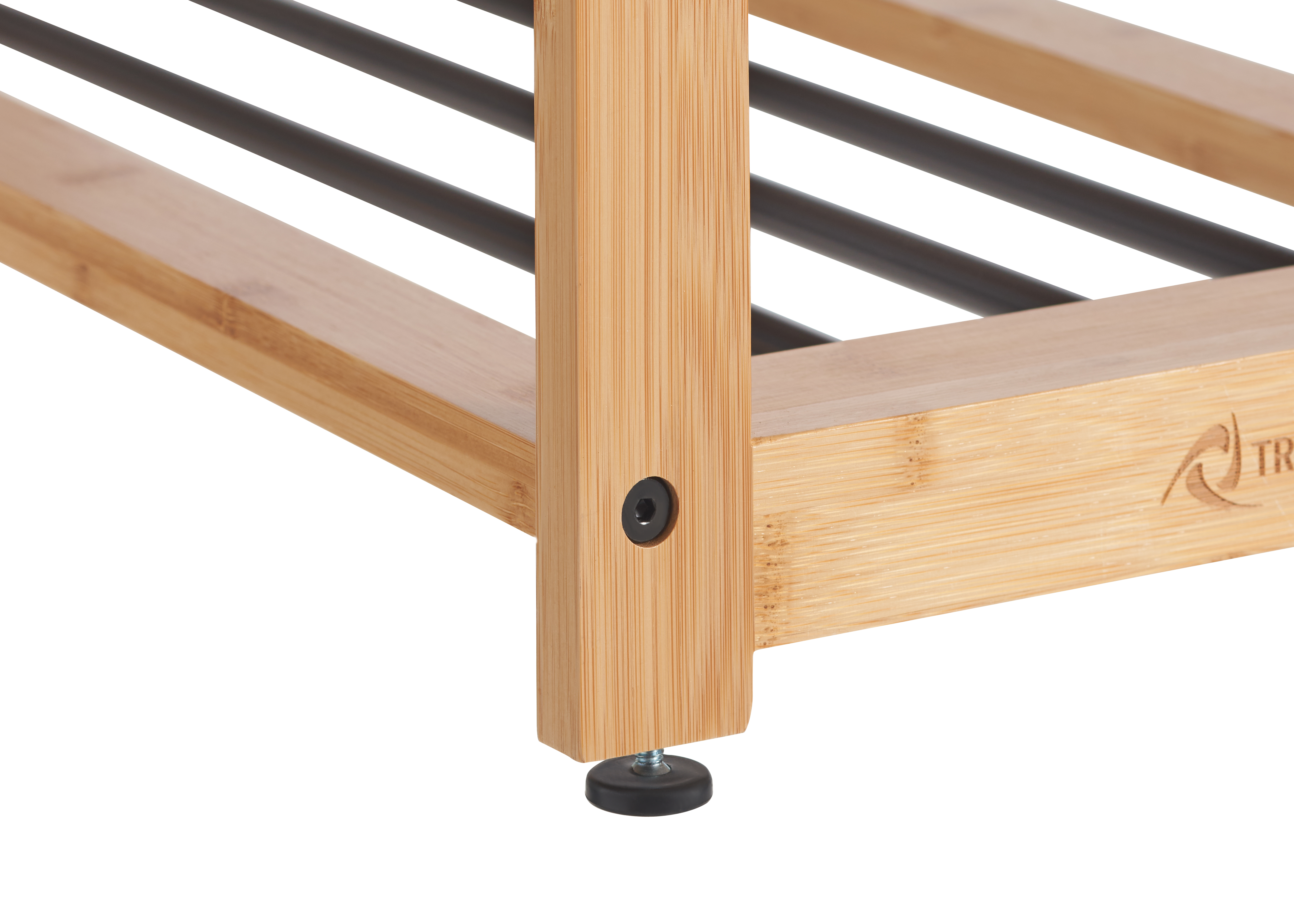 TRINITY EcoStorage® | 3-Tier Bamboo & Metal Shoe Rack | Bronze