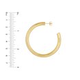 thumbnail image 4 of 14K Yellow Gold 5x50mm Open Hoop Earrings - Women, 4 of 4