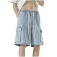 thumbnail image 2 of Ceisia Men's Gift Summer Casual Shorts - Fashionable Solid Color Drawstring Elastic Waist Pocket Polyester Shorts, 2 of 9