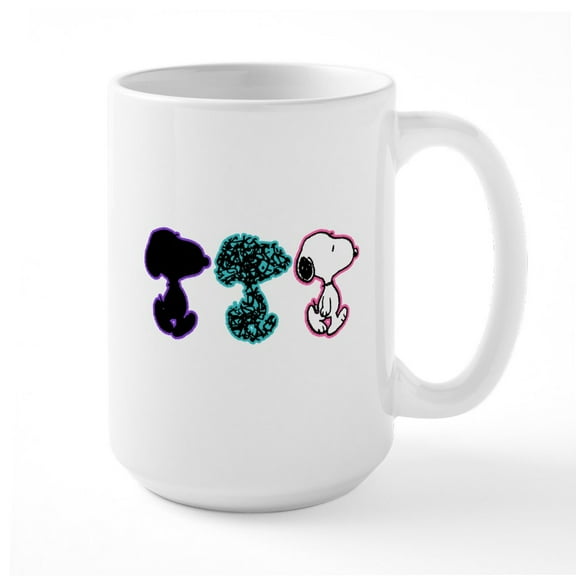CafePress - Snoopy Silhouette Large Mug - 15 oz Ceramic Large White Novelty Mug