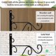 thumbnail image 4 of 4 unidades, gancho para planta colgante de hierro forjado, soporte para planta montado en la pared con tornillos colgantes para pared, percha para planta, 26*21*1,5 cm, retro para jardín, balcón Feliz Sencillez, 4 of 4
