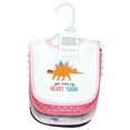 thumbnail image 2 of Hudson Baby Infant Girl Cotton Bibs, Cute-A-Saurus, One Size, 2 of 7