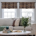 thumbnail image 4 of LALILO Kitchen Curtain Valance With Ethnic Aztec Ornament Boho Rod Pocket Window Curtain 52"x 18" Set of 2, 4 of 5