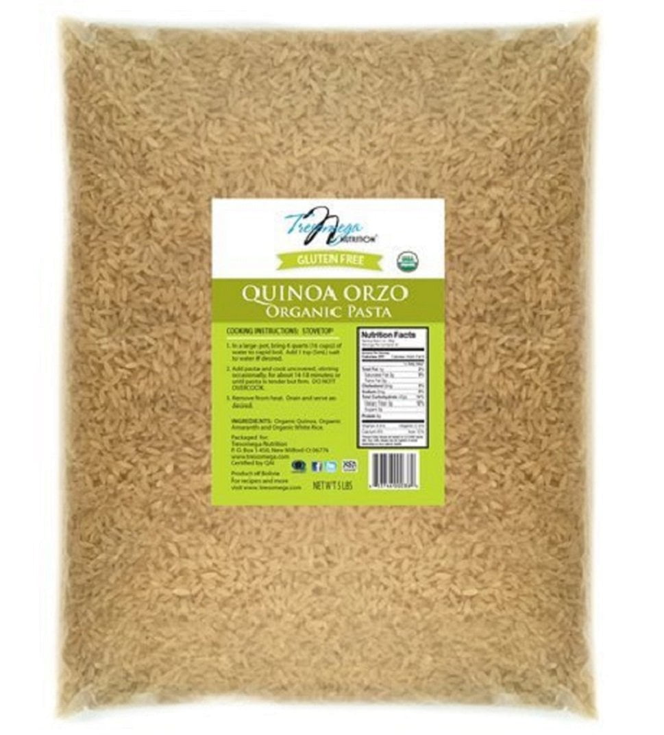 Tresomega Nutrition Organic Quinoa Orzo, 5Pound