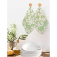 thumbnail image 2 of Spring Floral Kitchen Dish Towels for Drying Dishes Set of 4, Watercolor Orchid Flowers Leaves Botanical Green Waffle Weave Microfiber Hand Tea Bathroom Towels Quick Dry & Absorbent Towel 12x12, 2 of 7
