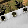 thumbnail image 4 of Manfei Hunting Moose Blackout Curtains Set of 2 (52x84 Each),Pixeled Jungle Tree Curtain,Usa Flag Decor, 4 of 7