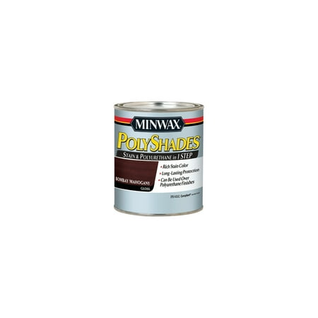 Minwax Stain And Polyurethane Finish Gloss Bombay Mahogany 1/2 Pt Case of 6