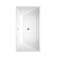 thumbnail image 4 of 59" Center Drain Soaking Tub in White with Floor Mounted Faucet in Chrome, 4 of 7