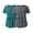 Blue, variant on Nursing Tops Plus Size Spring Summer Nursing Tops for Breastfeeding on Built-in Bra Pregnant Womens Solid Color Round Neck Short Sleeve Breastfeeding Blouse Blue XXL