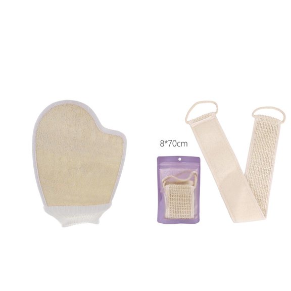 Loofah Bath Sponge Massage Shower Exfoliating Cleaning Scrubber  Set