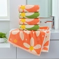 thumbnail image 5 of Unique Bargains 4 Pcs Pure Cotton Soft Hand Towel Set 13 x 29 Inch Green/White, 5 of 5